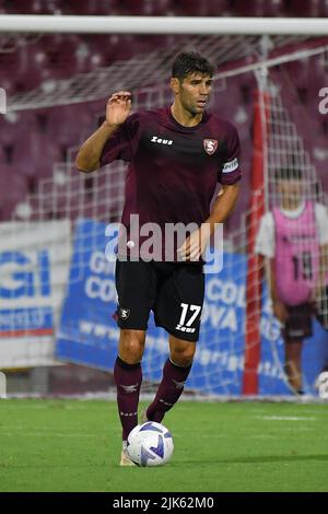 SALERNO, ITALIEN - JULI 30: Federico Fazio von Salernitana während der Angelo Iervolino Trophy mit Adana Demirspor, Reggina 1914 und US Salernitana in Stadi Stockfoto