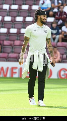 Tynecastle Park, Edinburgh.Schottland UK.30.July 22 Hearts vs Ross County Cinch Scottish Premier Match . Hearts' Josh Ginnelly. Kredit: eric mccowat/Alamy Live Nachrichten Stockfoto