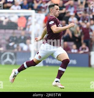 Tynecastle Park, Edinburgh.Schottland UK.30.July 22 Hearts vs Ross County Cinch Scottish Premier Match . Hearts' Lawrence Shankland Credit: eric mcowat/Alamy Live News Stockfoto