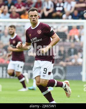 Tynecastle Park, Edinburgh.Schottland UK.30.July 22 Hearts vs Ross County Cinch Scottish Premier Match . Hearts' Lawrence Shankland Credit: eric mcowat/Alamy Live News Stockfoto