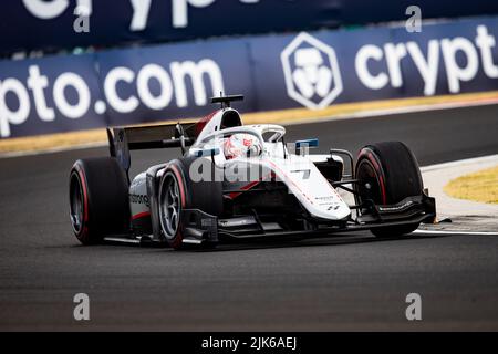 07 ARMSTRONG Marcus (nzl), Hitech Grand Prix, Dallara F2, Aktion während des 10.. Rennens der FIA Formel 2 Meisterschaft 2022, vom 28. Bis 31. Juli 2022 auf dem Hungaroring, in Mogyorod, Ungarn - Foto: Joao Filipe / Dppi/DPPI/LiveMedia Stockfoto