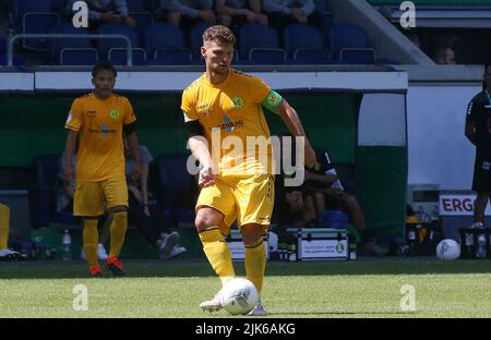 Duisburg, Deutschland. 30.. Juli 2022. firo : 07/30/2022, Fußball, Fußball, 1. Liga, 1. Bundesliga, Saison 2022/2023, DFB Cup, 1. Runden SV 19 Straelen - FC St. Pauli Hamburg, Sankt Pauli 3: 4 Ole Paffgen, Single Action Credit: dpa/Alamy Live News Stockfoto