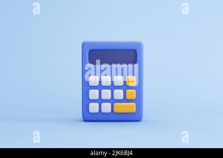 3D Rechner-Symbol auf rosa Hintergrund 3D Abbildung Stockfoto