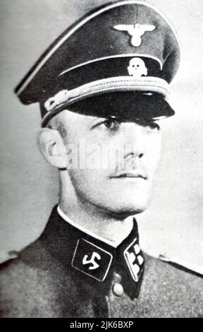 Die Nazi-deutschen Elitetruppen die Waffen-SS hatte viele Abteilungen ausländischer Freiwilliger, die an den nationalsozialismus glaubten. Christian Peder Kryssing, der Kommandant des dänischen SS-Freikorps Dänemark war Stockfoto