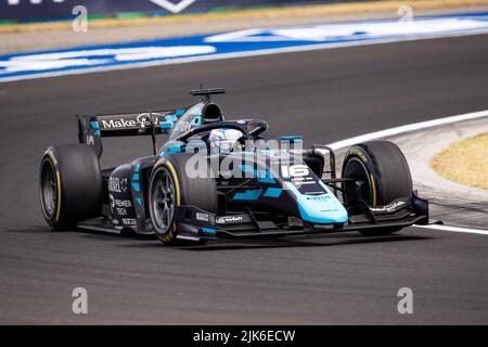 16 NISSANY Roy (isr), DAMS, Dallara F2, Aktion während der 10. Runde der 2022 FIA Formel 2 Meisterschaft, vom 28. Bis 31. Juli 2022 auf dem Hungaroring, in Mogyorod, Ungarn - Foto: Joao Filipe / Dppi/DPPI/LiveMedia Stockfoto