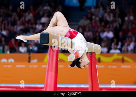 BIRMINGHAM, GROSSBRITANNIEN. 30. Juli 2022. Claudia FRAGAPANE (eng) während der Kunstturnen von Birmingham 2022 - Commonwealth Games in der Birmingham Arena am Samstag, 30. Juli 2022 in BIRMINGHAM, GROSSBRITANNIEN. Kredit: Taka Wu/Alamy Live Nachrichten Stockfoto