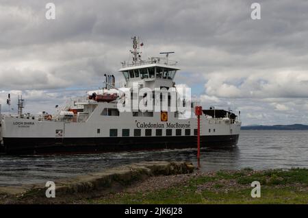 Fähre von Largs nach Millport Stockfoto