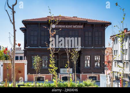 Edirne, Türkei - August 2022 : Edirne Stadtmuseum in Edirne Stadt der Türkei, ein beliebtes Touristenziel Stockfoto