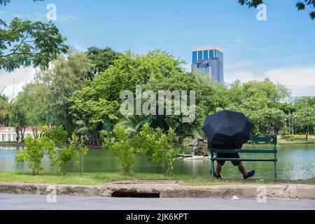 Der Lumphini Park in Bangkok ist der größte Park im Zentrum von Bangkok, der Hauptstadt Thailands. Es liegt im Viertel Pathum Wan. Stockfoto