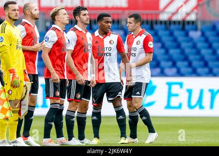 Rotterdam, Niederlande. 31.. Juli 2022. Quinten Timber von Feyenoord während des Vorsaison-Freundschaftsspiel zwischen Feyenoord und Osasuna im Stadion Feijenoord am 31. Juli 2022 in Rotterdam, Niederlande (Foto von Geert van Erven/Orange Picics) Credit: Orange Pics BV/Alamy Live News Stockfoto