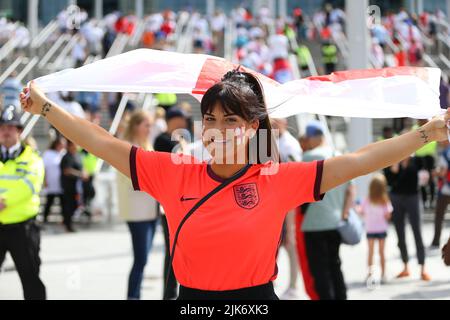 VEREINIGTES KÖNIGREICH. 31.. Juli 2022. London, England, Juli 31. 2022: Während des UEFA Womens Euro 2022-Finals zwischen England und Deutschland im Wembley Stadium, England. (Pedro Soares/SheKicks/SPP) Quelle: SPP Sport Press Photo. /Alamy Live News Stockfoto