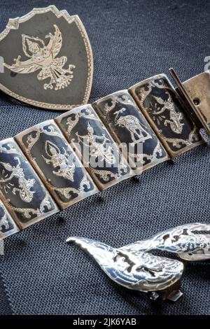 Stillleben von Vintage Siam Sterling Schmuck Stockfoto