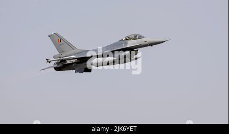 BAF F F-16AM Fighting Falcon von 349 Squadron beim Royal International Air Tattoo Stockfoto