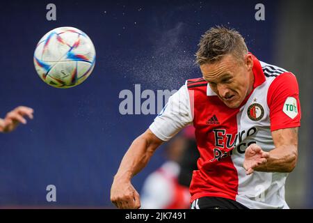 Rotterdam, Niederlande. 31. Juli 2022. Jens Toornstra von Feyenoord während des Spiels zwischen Feyenoord gegen CA Osasuna im Stadion Feijenoord De Kuip am 31. Juli 2022 in Rotterdam, Niederlande. (Box to Box Pictures/Tom Bode) Credit: Box to Box pictures/Alamy Live News Stockfoto