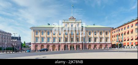 Utrikesdepartementet, oder Ministerium für auswärtige Angelegenheiten, früher Arvfurstens palats, oder Palast des Erbprinzen, Gustav Adolfs Torg Platz, Altstadt, oder Gamla Stan, Stockholm, Schweden Stockfoto