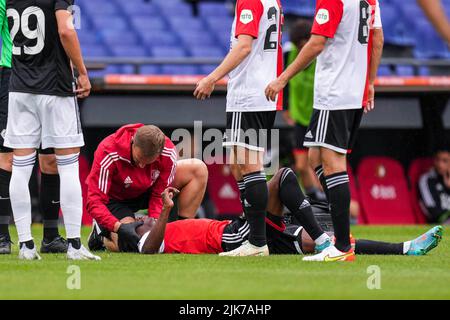 Rotterdam, Niederlande. 31. Juli 2022. Javairo Dilrosun von Feyenoord während des Spiels zwischen Feyenoord und CA Osasuna im Stadion Feijenoord De Kuip am 31. Juli 2022 in Rotterdam, Niederlande. (Box to Box Pictures/Yannick Verhoeven) Credit: Box to Box pictures/Alamy Live News Stockfoto