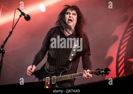 Blackie Lawless von W.A.S.P. tritt im Juli 2022 live auf Stockfoto