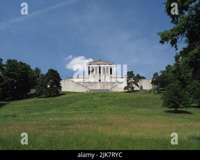 DONAUSTAUF, DEUTSCHLAND - CA. JUNI 2022: Walhalla Hall of Fame Tempel Stockfoto