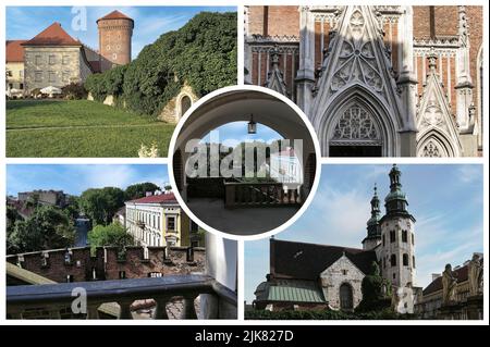 Krakau in Polen ist eine der ältesten Städte des Landes. Ehemalige Residenz der Könige, gilt es als die Hauptstadt der polnischen Kultur Stockfoto