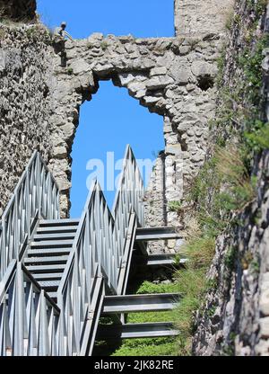 Salerno, Kampanien, Italien, Langobardenburg von Arechi. Stockfoto