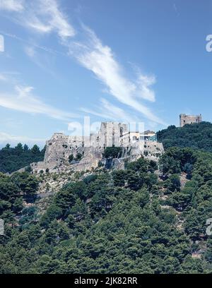 Salerno, Kampanien, Italien, Langobardenburg von Arechi. Stockfoto