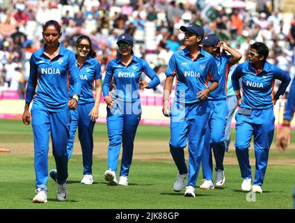 Birmingham, UK 31. July 2022 : Indian Cricket Women gewann am Sonntag im Edgbaston Stadium mit 8 Wickets gegen Pakistan : Seshadri Sukumar Stockfoto