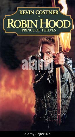 Kevin Costner Filmplakat Film: Robin Hood: Prince of Thieves (USA 1991) Regie: Kevin Reynolds 14 June 1991 **WARNUNG** Dieses Foto ist nur für den redaktionellen Gebrauch bestimmt und unterliegt dem Copyright von WARNER BROS. Und/oder des Fotografen, der von der Film- oder Produktionsfirma beauftragt wurde und nur durch Publikationen im Zusammenhang mit der Bewerbung des oben genannten Films reproduziert werden kann. Eine obligatorische Gutschrift an WARNER BROS. Ist erforderlich. Der Fotograf sollte auch bei Bekanntwerden des Fotos gutgeschrieben werden. Ohne schriftliche Genehmigung der Film Company kann keine kommerzielle Nutzung gewährt werden. Stockfoto