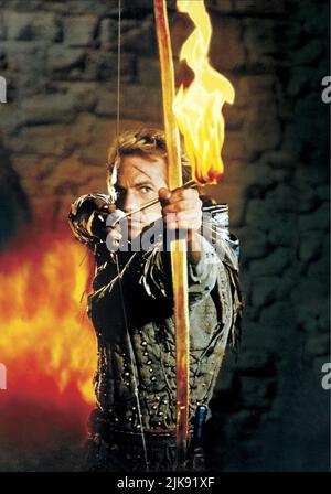 Filmplakat Film: Robin Hood: Prince of Thieves (USA 1991) Regie: Kevin Reynolds 14 June 1991 **WARNUNG** Dieses Foto ist nur für den redaktionellen Gebrauch bestimmt und unterliegt dem Copyright von WARNER BROS. Und/oder des Fotografen, der von der Film- oder Produktionsfirma beauftragt wurde und nur durch Publikationen im Zusammenhang mit der Bewerbung des oben genannten Films reproduziert werden kann. Eine obligatorische Gutschrift an WARNER BROS. Ist erforderlich. Der Fotograf sollte auch bei Bekanntwerden des Fotos gutgeschrieben werden. Ohne schriftliche Genehmigung der Film Company kann keine kommerzielle Nutzung gewährt werden. Stockfoto