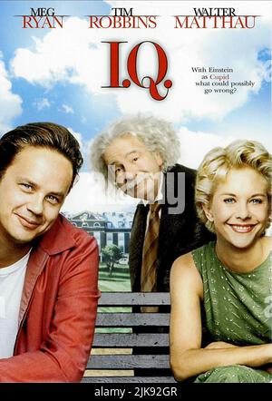 Tim Robbins, Walter Matthau & Meg Ryan Poster Film: I.Q. (USA 1994) Charaktere: Ed Walters, Albert Einstein, Catherine Boyd Regie: Fred Schepisi 25 December 1994 **WARNUNG** Dieses Foto ist nur für redaktionelle Zwecke bestimmt und unterliegt dem Copyright von PARAMOUNT und/oder des Fotografen, der von der Film- oder Produktionsfirma beauftragt wurde und darf nur von Publikationen im Zusammenhang mit der Bewerbung des oben genannten Films reproduziert werden. Eine obligatorische Gutschrift an PARAMOUNT ist erforderlich. Der Fotograf sollte auch bei Bekanntwerden des Fotos gutgeschrieben werden. Ohne schriftliche Genehmigung der Film Company kann keine kommerzielle Nutzung gewährt werden. Stockfoto