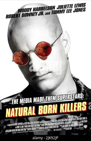 Woody Harrelson Poster Film Natural Born Killers (USA 1994) Charaktere: Mickey Knox Regie: Oliver Stone 26 August 1994 **WARNUNG** dieses Foto ist nur für redaktionelle Zwecke bestimmt und ist urheberrechtlich geschützt von WARNER BROS. Und/oder dem von der Film- oder Produktionsgesellschaft beauftragten Fotografen und dürfen nur durch Veröffentlichungen in Verbindung mit der Werbung für den oben genannten Film reproduziert werden. Eine obligatorische Gutschrift an WARNER BROS. Ist erforderlich. Der Fotograf sollte ebenfalls angerechnet werden, wenn er bekannt ist. Ohne schriftliche Genehmigung der Film Company kann keine kommerzielle Nutzung gewährt werden. Stockfoto