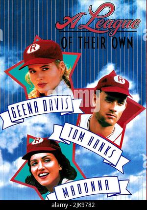 Geena Davis, Tom Hanks & Madonna Film: A League of Their Own (1992) Charaktere: Dottie Hinson, Jimmy Dugan, Mae Mordabito Regie: Penny Marshall 01 July 1992 **WARNUNG** Dieses Foto ist nur für redaktionelle Verwendung bestimmt und unterliegt dem Copyright von COLUMBIA und/oder dem von der Film- oder Produktionsfirma beauftragten Fotografen und kann nur von Publikationen im Zusammenhang mit der Bewerbung des oben genannten Films reproduziert werden. Eine obligatorische Gutschrift an COLUMBIA ist erforderlich. Der Fotograf sollte auch bei Bekanntwerden des Fotos gutgeschrieben werden. Ohne schriftliche Genehmigung der Film Company kann keine kommerzielle Nutzung gewährt werden. Stockfoto