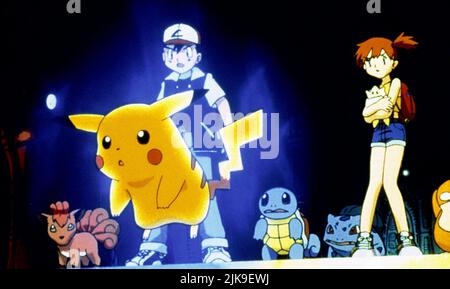 Pikachu & Ash Film: Pokemon: Der erste Film - Mewtwo Strikes Back (Gekijo-Ban poketto monsuta - Myutsu no gyakushu) Charaktere: Pikachu & JP 1998, Regie: Kunihiko Yuyama & Michael Haigney, Regie: Michael Haigney, K Yuyama 18 July 1998 **WARNUNG** Dieses Foto ist nur für den redaktionellen Gebrauch bestimmt und unterliegt dem Copyright von WARNER BROS.NINTENDO und/oder des Fotografen, der von der Film- oder Produktionsfirma beauftragt wurde und darf nur durch Publikationen im Zusammenhang mit der Bewerbung des oben genannten Films reproduziert werden. Eine obligatorische Gutschrift an WARNER BROS.NINTENDO ist erforderlich. Der Fotograf sollte auch credi sein Stockfoto