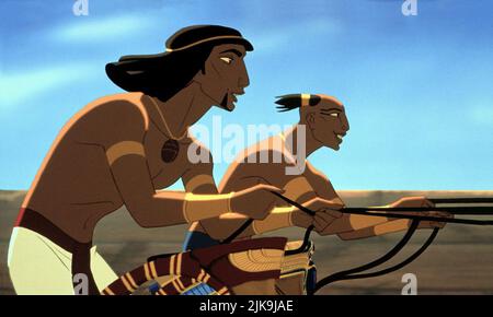 Moses & Rameses Film: The Prince of Egypt (USA 1998) Charaktere: Moses & Rameses Regie: Brenda Chapman, Steve Hickner & Simon Wells, Regie: B Chapman, S Hickner, S Wells 16 December 1998 **WARNUNG** Dieses Foto ist nur für redaktionelle Verwendung bestimmt und unterliegt dem Copyright von DREAMWORKS ANIMATION und/oder des Fotografen, der von der Film- oder Produktionsfirma beauftragt wurde, und kann nur durch Publikationen im Zusammenhang mit der Bewerbung des oben genannten Films reproduziert werden. Eine obligatorische Gutschrift für DIE DREAMWORKS-ANIMATION ist erforderlich. Der Fotograf sollte auch bei Bekanntwerden des Fotos gutgeschrieben werden. Es kann keine kommerzielle Nutzung gewährt werden Stockfoto