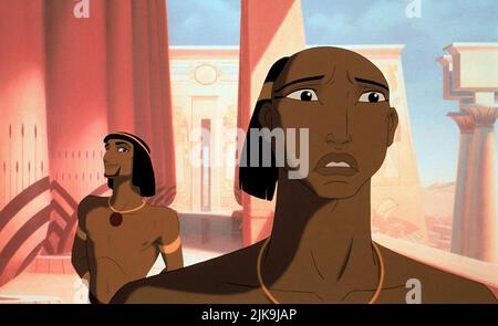 Moses & Rameses Film: The Prince of Egypt (USA 1998) Charaktere: Moses & Rameses Regie: Brenda Chapman, Steve Hickner & Simon Wells, Regie: B Chapman, S Hickner, S Wells 16 December 1998 **WARNUNG** Dieses Foto ist nur für redaktionelle Verwendung bestimmt und unterliegt dem Copyright von DREAMWORKS ANIMATION und/oder des Fotografen, der von der Film- oder Produktionsfirma beauftragt wurde, und kann nur durch Publikationen im Zusammenhang mit der Bewerbung des oben genannten Films reproduziert werden. Eine obligatorische Gutschrift für DIE DREAMWORKS-ANIMATION ist erforderlich. Der Fotograf sollte auch bei Bekanntwerden des Fotos gutgeschrieben werden. Es kann keine kommerzielle Nutzung gewährt werden Stockfoto