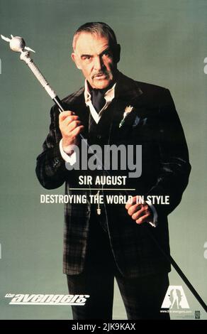 Sean Connery Poster Film The Avengers (USA 1998) Charaktere: Sir August de Wynter Regie: Jeremiah S. Chechik 13. August 1998 **WARNUNG** dieses Foto ist nur für redaktionelle Zwecke bestimmt und ist urheberrechtlich geschützt von WARNER BROS. Und/oder dem von der Film- oder Produktionsgesellschaft beauftragten Fotografen und dürfen nur durch Veröffentlichungen in Verbindung mit der Werbung für den oben genannten Film reproduziert werden. Eine obligatorische Gutschrift an WARNER BROS. Ist erforderlich. Der Fotograf sollte ebenfalls angerechnet werden, wenn er bekannt ist. Ohne schriftliche Genehmigung der Film Company kann keine kommerzielle Nutzung gewährt werden. Stockfoto