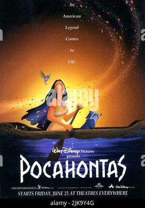 Flit, Pocahontas & Meeko Poster Film: Pocahontas (USA 1995) Regie: Mike Gabriel & Eric Goldberg 15 June 1995 **WARNUNG** Dieses Foto ist nur für den redaktionellen Gebrauch bestimmt und unterliegt dem Copyright von DISNEY und/oder dem Fotografen, der von der Film- oder Produktionsfirma beauftragt wurde, und kann nur von Publikationen im Zusammenhang mit der Bewerbung des oben genannten Films reproduziert werden. Eine obligatorische Gutschrift an DISNEY ist erforderlich. Der Fotograf sollte auch bei Bekanntwerden des Fotos gutgeschrieben werden. Ohne schriftliche Genehmigung der Film Company kann keine kommerzielle Nutzung gewährt werden. Stockfoto