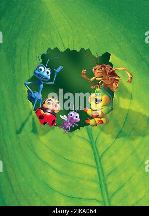 Flik, Francis, Princess Dot, heimlich & Molt Film: A Bug'S Life (USA 1998) Regie: John Lasseter & Andrew Stanton 14 November 1998 **WARNUNG** Dieses Foto ist nur für den redaktionellen Gebrauch bestimmt und unterliegt dem Copyright von DISNEYPIXAR und/oder des Fotografen, der von der Film oder Production Company beauftragt wurde und kann nur durch Publikationen im Zusammenhang mit der Bewerbung des oben genannten Films reproduziert werden. Eine obligatorische Gutschrift an DISNEYPIXAR ist erforderlich. Der Fotograf sollte auch bei Bekanntwerden des Fotos gutgeschrieben werden. Ohne schriftliche Genehmigung der Film Company kann keine kommerzielle Nutzung gewährt werden. Stockfoto