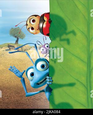 Flik, Princess Dot & Francis Film: A Bug'S Life (USA 1998) Regie: John Lasseter & Andrew Stanton 14 November 1998 **WARNUNG** Dieses Foto ist nur für den redaktionellen Gebrauch bestimmt und unterliegt dem Copyright von DISNEYPIXAR und/oder des Fotografen, der von der Film oder Production Company beauftragt wurde und kann nur durch Publikationen im Zusammenhang mit der Bewerbung des oben genannten Films reproduziert werden. Eine obligatorische Gutschrift an DISNEYPIXAR ist erforderlich. Der Fotograf sollte auch bei Bekanntwerden des Fotos gutgeschrieben werden. Ohne schriftliche Genehmigung der Film Company kann keine kommerzielle Nutzung gewährt werden. Stockfoto