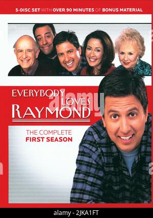 Peter Boyle, Brad Garrett, Patricia Heaton, Doris Roberts & Ray Romano Poster Television: Everybody Loves Raymond : Season 1 (TV-Serie) USA 1996–2005, / 1. Staffel, Saison 1 13. September 1996 **WARNUNG** Dieses Foto ist nur für redaktionelle Zwecke bestimmt und unterliegt dem Copyright von CBS und/oder des Fotografen, der von der Film- oder Produktionsfirma beauftragt wurde, und kann nur von Publikationen im Zusammenhang mit der Bewerbung des oben genannten Films reproduziert werden. Eine obligatorische Gutschrift an CBS ist erforderlich. Der Fotograf sollte auch bei Bekanntwerden des Fotos gutgeschrieben werden. Eine kommerzielle Nutzung kann ohne schriftliche Genehmigung des nicht gewährt werden Stockfoto