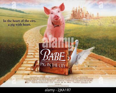 Babe & Ferdinand Poster Film: Babe: Schwein in der Stadt (AUS 1998) Regie: George Miller 25. November 1998 **WARNUNG** Dieses Foto ist nur für redaktionelle Zwecke bestimmt und unterliegt dem Copyright von KENNEDY MILLER PRODUCTIONS und/oder des Fotografen, der von der Film oder Production Company beauftragt wurde.Es kann nur von Publikationen im Zusammenhang mit der Bewerbung des oben genannten Films reproduziert werden. Eine obligatorische Gutschrift für KENNEDY MILLER-PRODUKTIONEN ist erforderlich. Der Fotograf sollte auch bei Bekanntwerden des Fotos gutgeschrieben werden. Ohne schriftliche Genehmigung der Film Company kann keine kommerzielle Nutzung gewährt werden. Stockfoto