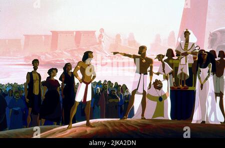 Aaron, Moses, Rameses & Seti Film: The Prince of Egypt (USA 1998) Charaktere: Aaron,Moses,Rameses & Regie: Brenda Chapman, Steve Hickner & Simon Wells, Regie: B Chapman, S Hickner, S Wells 16 December 1998 **WARNUNG** Dieses Foto ist nur für redaktionelle Verwendung bestimmt und unterliegt dem Copyright von DREAMWORKS ANIMATION und/oder des Fotografen, der von der Film- oder Produktionsfirma beauftragt wurde, und kann nur durch Publikationen im Zusammenhang mit der Bewerbung des oben genannten Films reproduziert werden. Eine obligatorische Gutschrift für DIE DREAMWORKS-ANIMATION ist erforderlich. Der Fotograf sollte auch bei Bekanntwerden des Fotos gutgeschrieben werden. Keine kommerzielle Nutzung Stockfoto