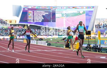 Shaunae Miller-Uibo (BAH) im Frauenfinale 400m am achten Tag bei den Leichtathletik-Weltmeisterschaften, Hayward Field, Eugene, Oregon USA on Stockfoto