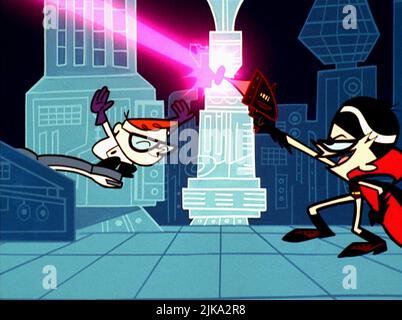 Dexter & Mandark Television: Dexter'S Laboratory (1996) Regie: Genndy Tartakovsky 28 April 1996 **WARNUNG** Dieses Foto ist nur für den redaktionellen Gebrauch bestimmt und unterliegt dem Copyright des VON der Film- oder Produktionsfirma beauftragten CARTOON-NETZWERKS und/oder des Fotografen und kann nur durch Publikationen im Zusammenhang mit der Bewerbung des oben genannten Films reproduziert werden. Eine obligatorische Gutschrift an DAS CARTOON-NETZWERK ist erforderlich. Der Fotograf sollte auch bei Bekanntwerden des Fotos gutgeschrieben werden. Ohne schriftliche Genehmigung der Film Company kann keine kommerzielle Nutzung gewährt werden. Stockfoto