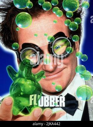 Robin Williams Poster Film Flubber (1997) Regie: Les Mayfield 16 November 1997 **WARNUNG** dieses Foto ist nur für redaktionelle Zwecke bestimmt und unterliegt dem Copyright von WALT DISNEY und/oder dem Fotografen, der von der Film- oder Produktionsgesellschaft beauftragt wurde. Es kann nur durch Veröffentlichungen in Verbindung mit der Werbung für den obigen Film reproduziert werden. Es ist eine obligatorische Gutschrift für WALT DISNEY erforderlich. Der Fotograf sollte ebenfalls angerechnet werden, wenn er bekannt ist. Ohne schriftliche Genehmigung der Film Company kann keine kommerzielle Nutzung gewährt werden. Stockfoto