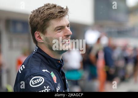 Mogyorod, Ungarn. Juli 31. 2022. Formel 1 großer Preis von Ungarn in Hungaroring, Ungarn. Im Bild: Max Verstappen (NLD) von Red Bull Racing © Piotr Zajac/Alamy Live News Stockfoto