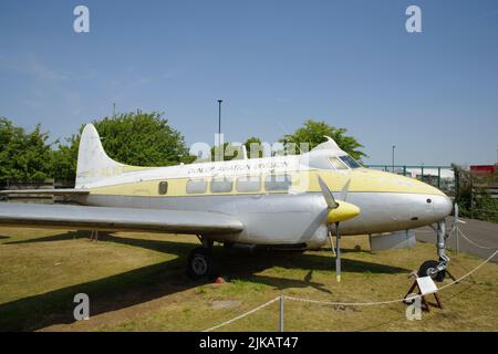 De Havilland DH104 Dove, G-ALVD, (G-ALCU) Coventry Air Museum, Warwickshire, Stockfoto