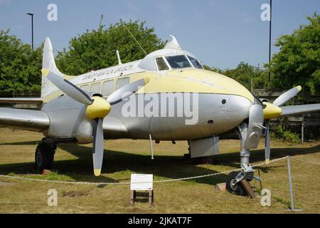 De Havilland DH104 Dove, G-ALVD, (G-ALCU) Coventry Air Museum, Warwickshire, Stockfoto