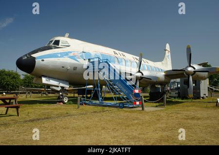 Vickers Viscount F-BGNR, im Midlands Air Museum, Coventry. Stockfoto