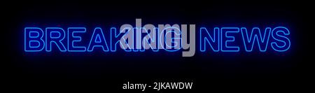 Neon-Nachrichten auf dunklem Hintergrund. 3D Abbildung Stockfoto