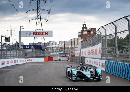 Sam Bird (GBR), Jaguar TCS Racing, Jaguar I-TYPE 5 während des Formel-E-Laufs 13 - London E-Prix in London, Great, Großbritannien. , . (Foto: Simon Galloway/Motorsport Images/Sipa USA) Quelle: SIPA USA/Alamy Live News Stockfoto